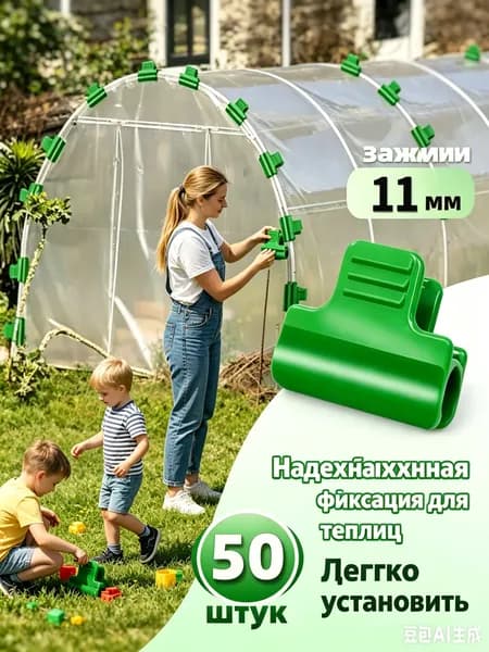 Скобы садовые40.2 х 30.2мм, ABS пластик, PET-G пластик, 50 шт