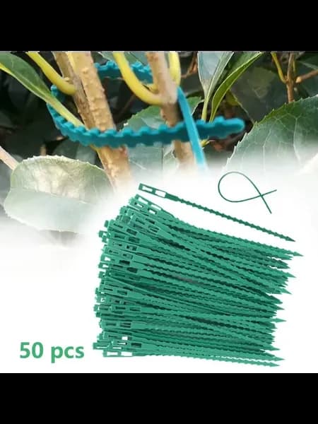 Пластиковые кабельные стяжки для растений 50 шт