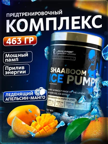 Предтренировочный комплекс Леврон Шабум Айс Памп, LEVRONE SHAABOOM ICE PUMP 463 g Ледяной апельсин - манго