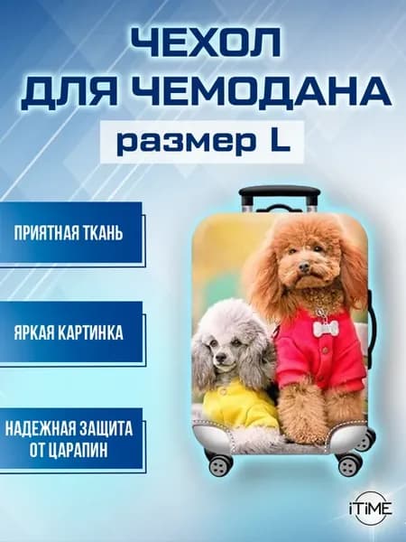 Чехол на чемодан защитный яркий принт