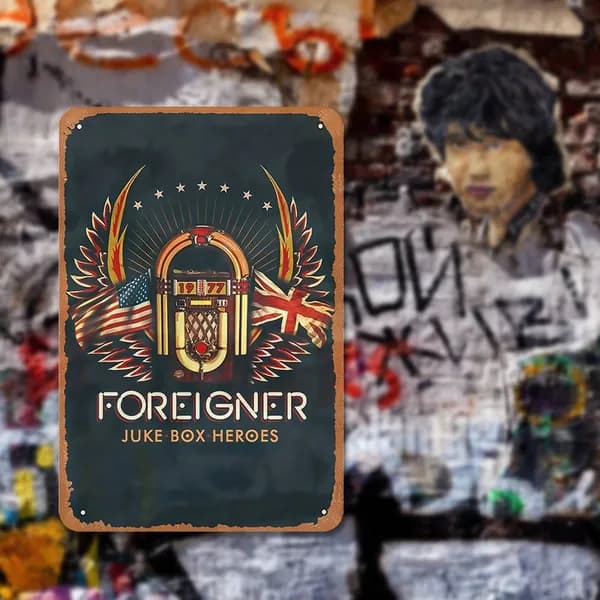 Металлическая картина Foreigner, 30 20 см, для настенного крепления