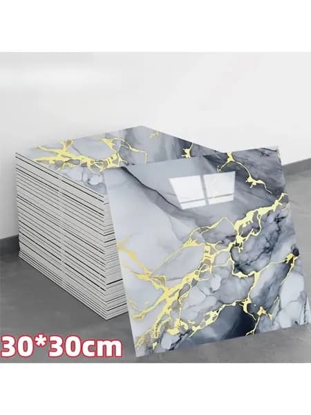 самоклеящаяся 3D плитка под мрамор для стен водонепроницаемая 30x30см
