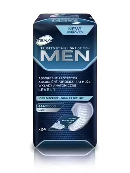 Прокладки урологические для мужчин Tena Men Level 1 Light, 3 капли, 300 мл, 24 штуки