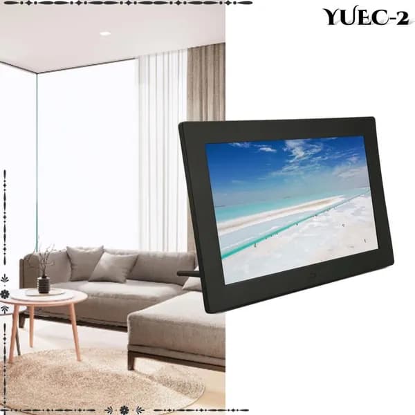 10 Inch Digital Photo Frame, Яркие цвета и высокая четкость изображения, для семейных мероприятий и просмотра Черный европейский стандарт