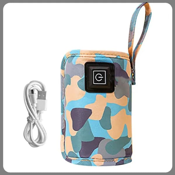 USB-сумка для подогрева бутылочек с молоком Крышка для детской бутылочки камуфляжно-синего цвета