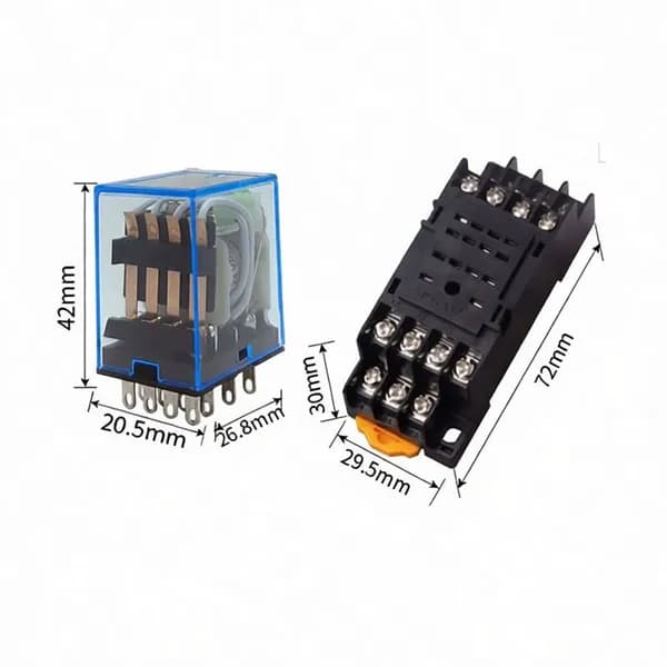 Промышленное электромагнитное реле промежуточное 12V 24V 220V для электрощита, универсальное устройство управления и коммутации цепей