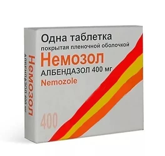 Немозол, таблетки жевательные 400 мг, 1 шт.