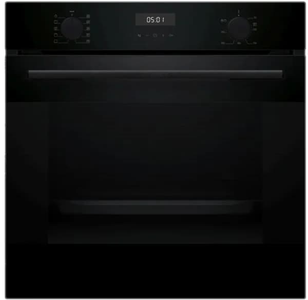 Bosch HJA737BA0 Serie 4, духовой шкаф электрический, 60 см, 76 л, черный, Auto Pilot 10, 3D Hotair, класс энергоэффективности А, 7 режимов, LCD-дисплей, галогенное освещение, самоочистка EcoClean, про