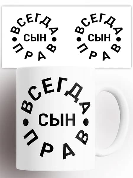 Кружка Всегда прав(а) СЫН 330 мл