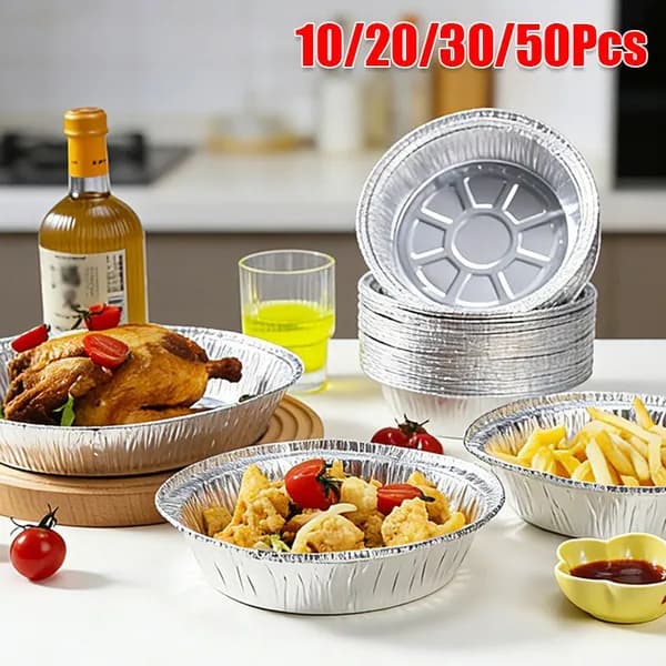 Форма для запекания 15.8 см x 21.5 см 20 шт алюминий круглая, квадратная бирюзовый