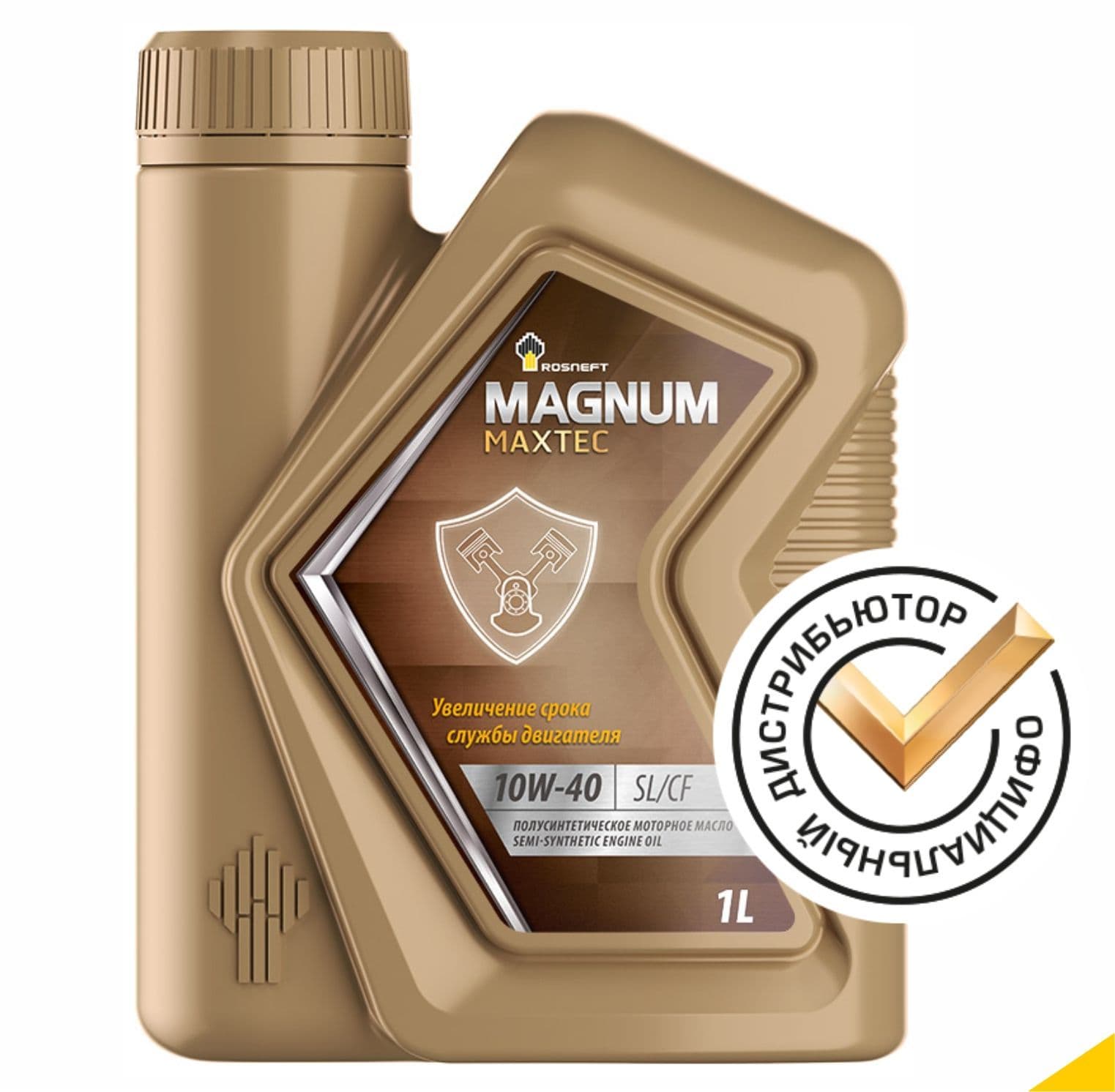 Rosneft MAGNUM MAXTEC 10W-40 Масло моторное, Полусинтетическое, 1 л