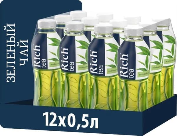 Rich Tea 0,5л.*12шт. Зелёный Рич Чай Ти