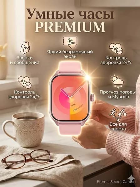 Смарт-часы, 40mm, Может говорить, может измерять частоту сердечных сокращений, уровень кислорода в крови, уровень кислорода в крови, следить за состоянием здоровья при физических нагрузках，розовый
