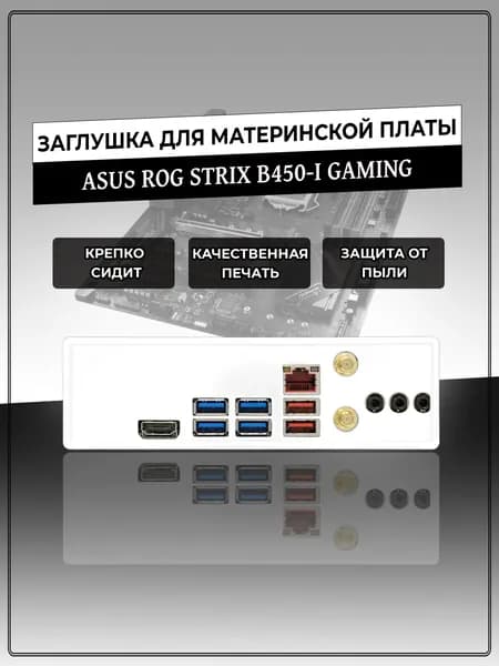 Заглушка для материнской платы ASUS ROG STRIX B450-I GAMING