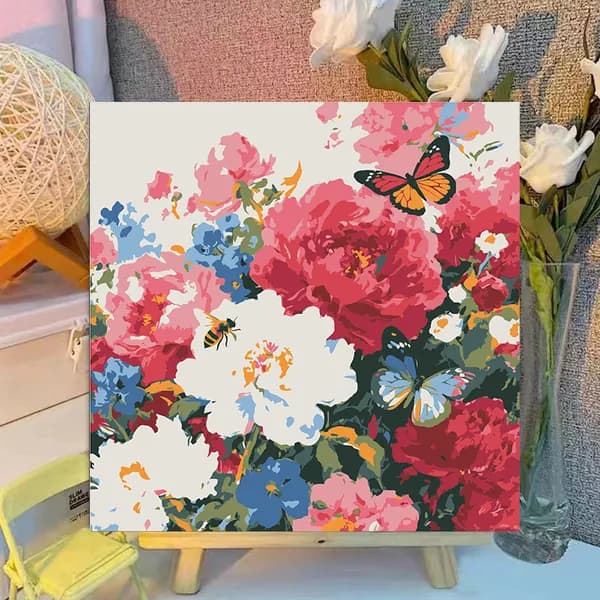 Картина по номерам, 20x20 CM, Кошки и собаки,Мультфильмы, подарки для детей, декомпрессия