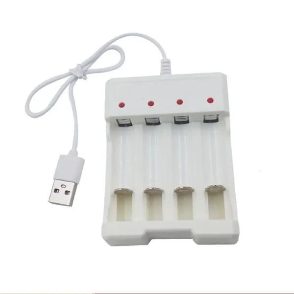 Зарядное устройство USB Quick Charge на 4 слота для аккумуляторов AA/AAA