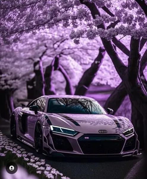 Алмазная картина "Автомобили Audi"круглый алмаз/стразыарт-версия 30x40 см