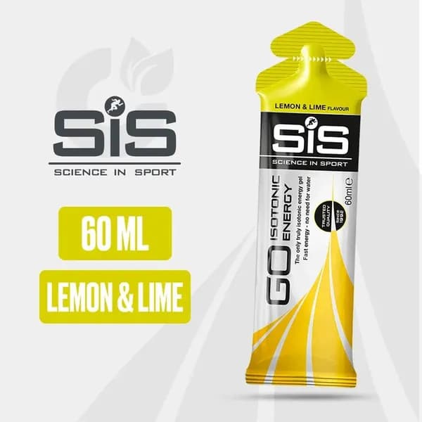 Энергетический гель углеводный SiS, 1 шт 60 мл (Лимон-Лайм), GO Isotonic Energy, Спортивный питьевой изотоник для бега, Для мужчин и женщин