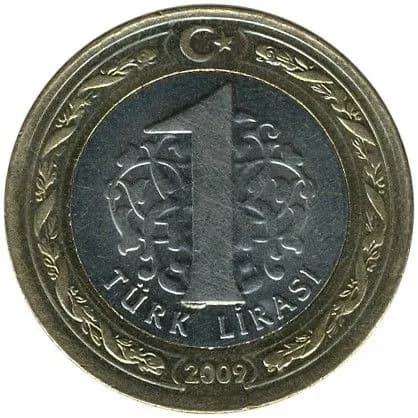 1 лира, 2009 год. Турция