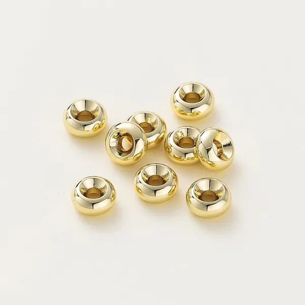 Бусина-разделитель для бусин 30 шт. / спейсер, позолота Real 14K Gold Plated, размер 4x1.5 мм