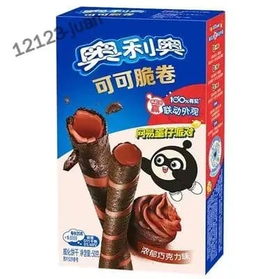 Трубочки Орео вафельные шоколад, 50г (Китай) Луна