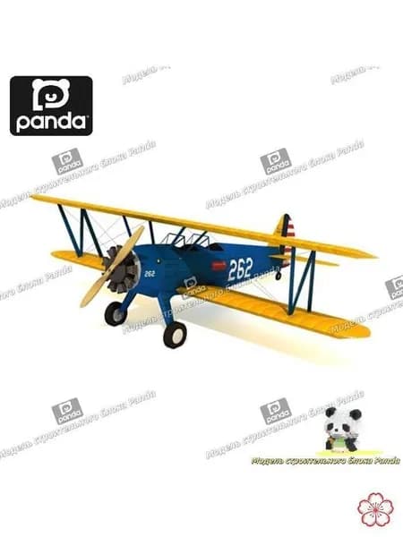 1:40, Boeing pt 17 Стиллман, военный самолет, бумажная модель, художественное оформление из бумаги