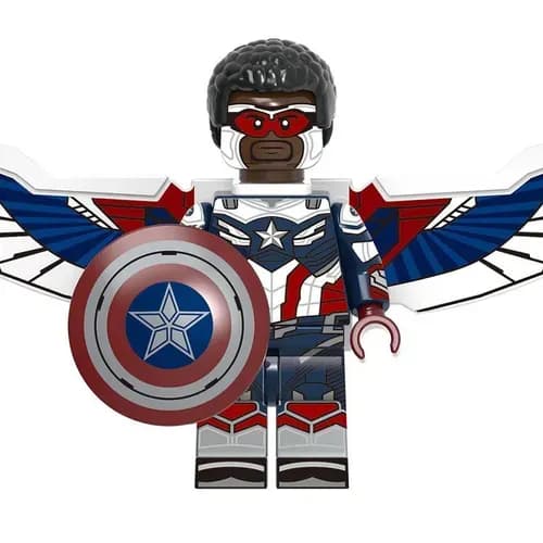 Фигурка Marvel Капитан Америка Сэм Уилсон Совместима с Lego