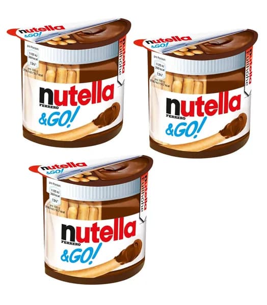 Бисквитные палочки NUTELLA & GO с шоколадной пастой, 3 шт по 52 гр. (Германия)