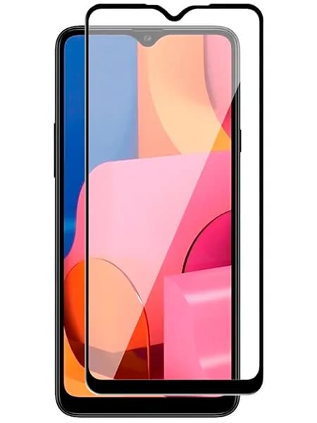 Защитное стекло на весь экран с рамкой для Samsung Galaxy A31 SM-A315F черное