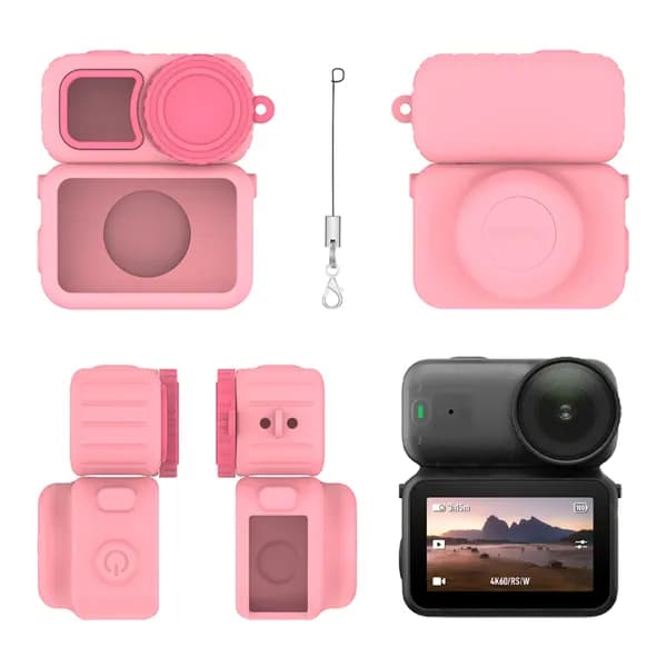 Силиконовый чехол для камеры DJI Osmo Nano, розовый, защита от падений и пыли