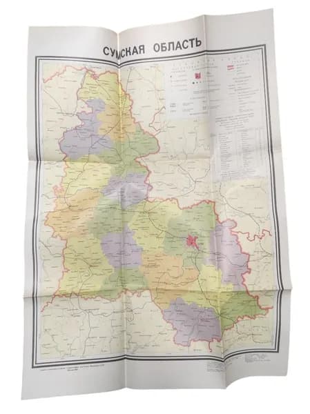 Карта Сумская обл. 1983г