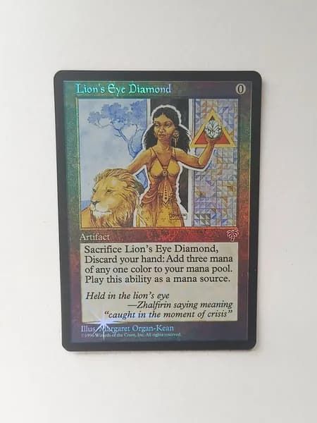 Портативные карты MTG Настройка и прокси высококачественной фольги Львий глаз алмаз