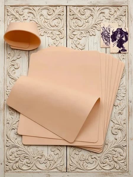 BESTSKY Татуировочная кожа для практики, 10 шт. двусторонняя подушка, мягкие силиконовые накладки 7.4x5.6.