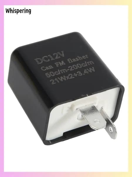Регулятор мигания для светодиодных поворотников 2-контактный 12V с регулируемой частотой, для мотоциклов