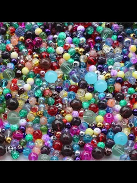 Бусины хрустальные разноцветные Round Beads