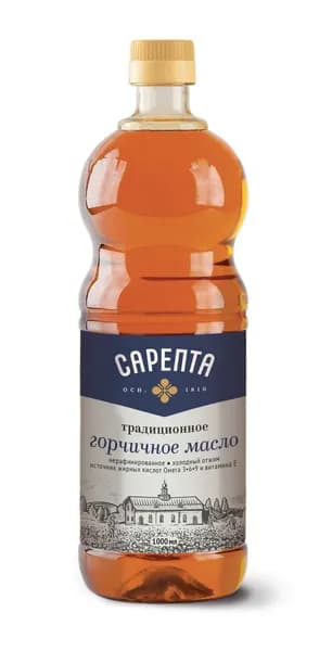 Горчичное масло Сарепта нерафинированное 1 л