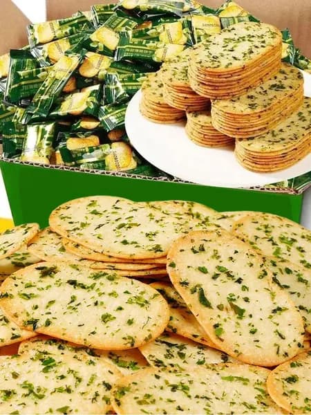 Печенье с морскими водорослями и кунжутом, ломтики, 20 упаковок, индивидуальная упаковка, вкусный перекус