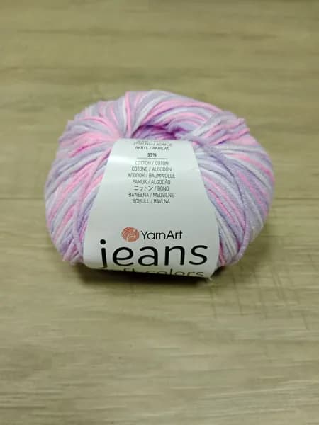 Пряжа YarnArt JEANS SOFT COLORS 6205. (Сиреневый меланж)