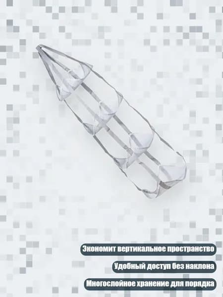 Органайзер для мячей и шлемов настенный, - 4 слоя серого