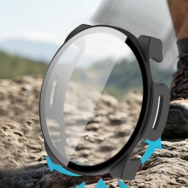 Чехол для часов Amazfit Cheetah2 Ultra A2441 из поликарбоната и закалённого стекла, матовый чёрный