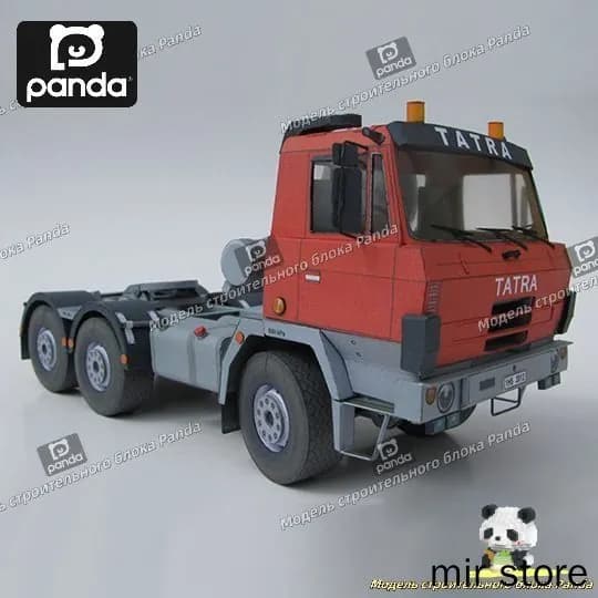 1:32, тоже буксирующий тяжелый грузовик T815 6x6 NTH, бумажная модель автомобиля
