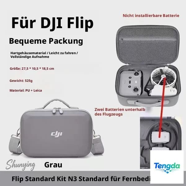 Водонепроницаемый чехол-рюкзак Dji flip (серый, маленький, стандартный пульт дистанционного управления)
