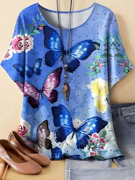 Футболка Ткань из печатного полиэстера 1 шт