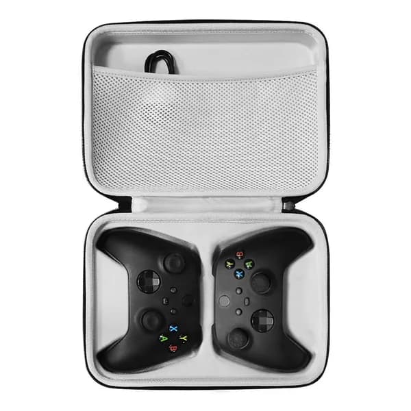 Чехол для контроллеров PlayStation 5 и PlayStation 4 из нейлона с жёстким корпусом и двумя отделениями