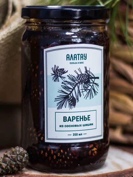 Варенье из сосновых шишек Алатау, 350 мл (440 гр), полезные сладости