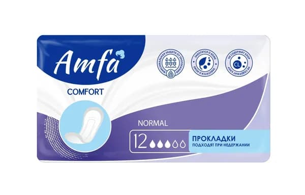 Amfa Прокладки урологические Normal Comfort, 12 штук