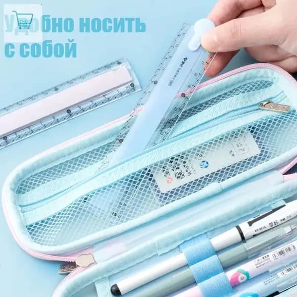 складная линейка 30 см Голубой, розовый, зелёный, бежевый 4 цвета на выбор Удобная для ношения линейка Инструмент для черчения геометрических фигур