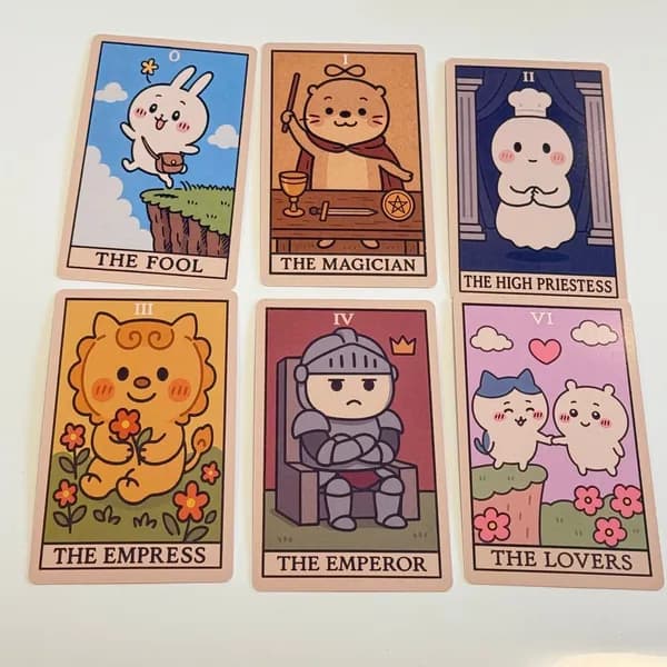 Карты Таро Чиикава 12*7 см, 22 шт. старших арканов/12*7cm Chiikawa Tarot Cards ,22pcs Major Arcana
