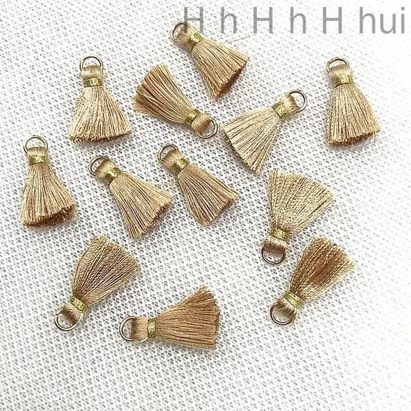 Мини-подвесные кольца с кисточками из вискозы, 10 шт