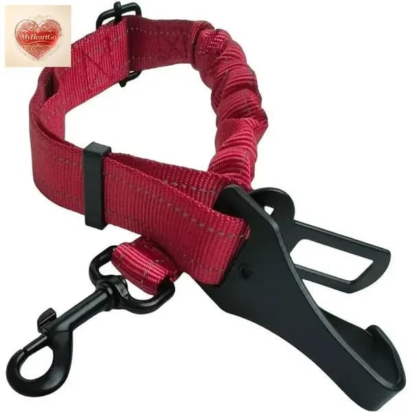 Pet-Safety-Belt-01 Ремень безопасности для собак в автомобиль, эластичный с отражателем.